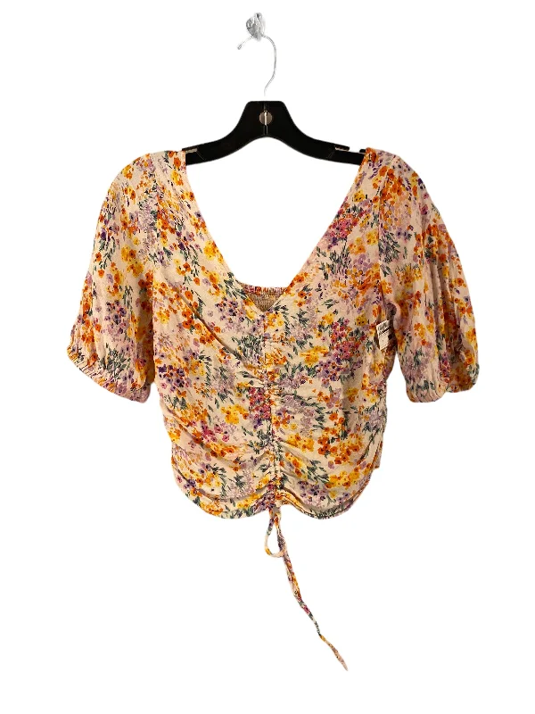 Women's Blouse with ShirringTop 3/4 Sleeve By H&m  Size: M