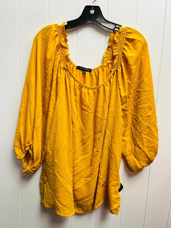 Women's Blouse with FlouncesTop Long Sleeve By Adrienne Vittadini  Size: 2x