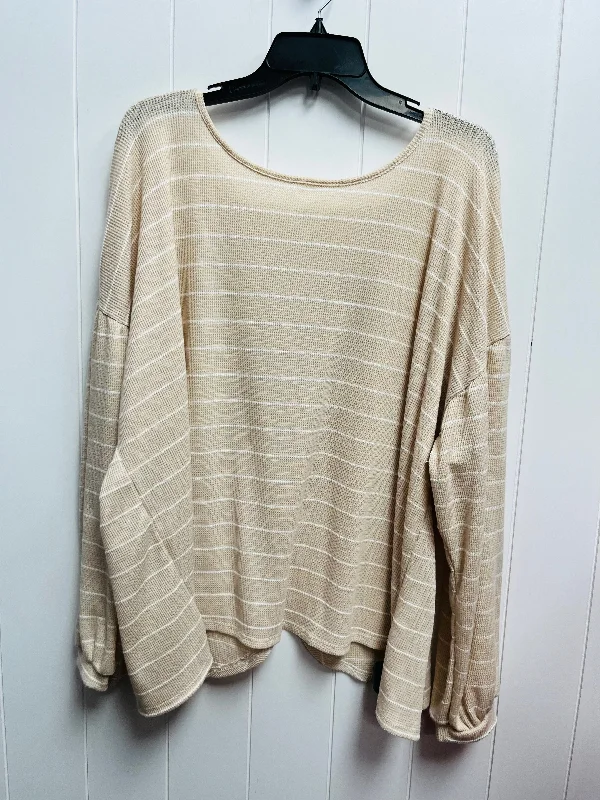 Women's Blouse with ShirringTop Long Sleeve By Ava James  Size: 2x