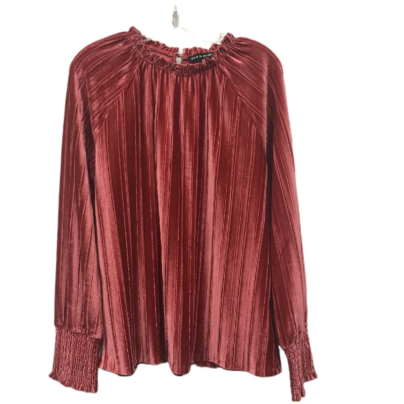 Women's Blouse with High CollarTop Long Sleeve By Cable And Gauge  Size: L