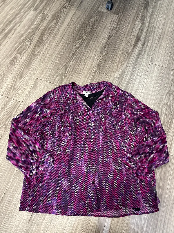 Women's Blouse with Mid-LengthTop Long Sleeve By Catherines  Size: 4x