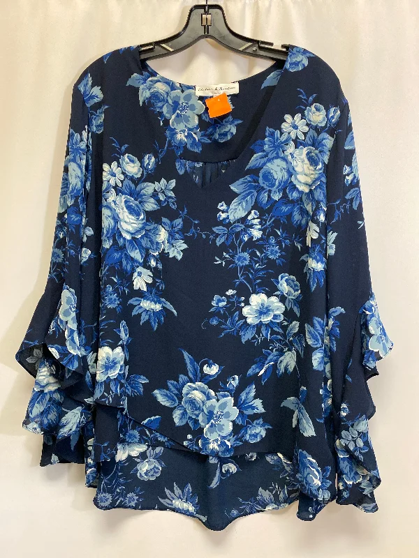 Women's Blouse with Long SleevesTop Long Sleeve By Chelsea And Theodore  Size: 2x