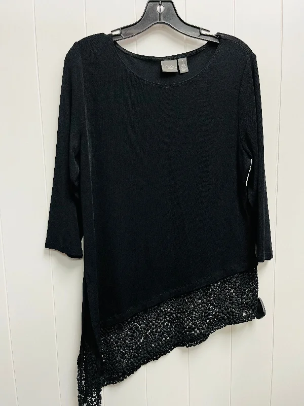 Women's Blouse with Sweetheart CollarTop Long Sleeve By Chicos  Size: M