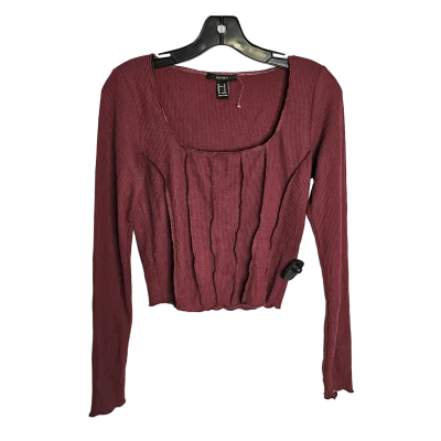 Women's Blouse with Peter Pan CollarTop Long Sleeve By Forever 21  Size: M