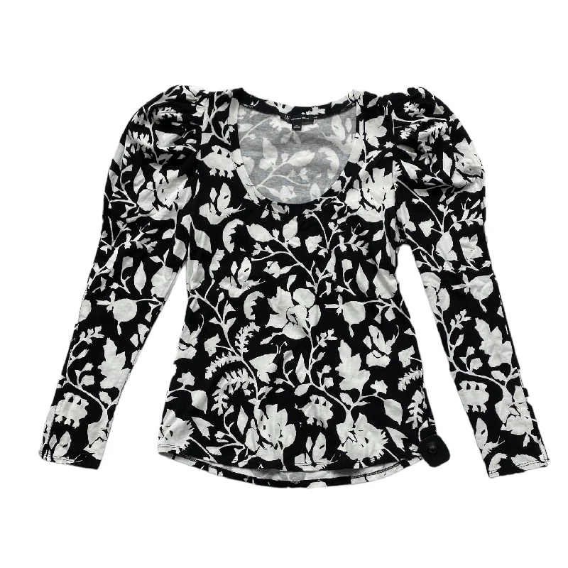 Women's Blouse with Notched CollarTop Long Sleeve By International Concepts  Size: M