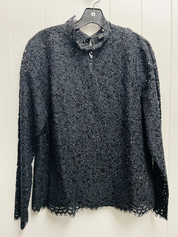 Women's Blouse with Boat CollarTop Long Sleeve By J Crew  Size: 8