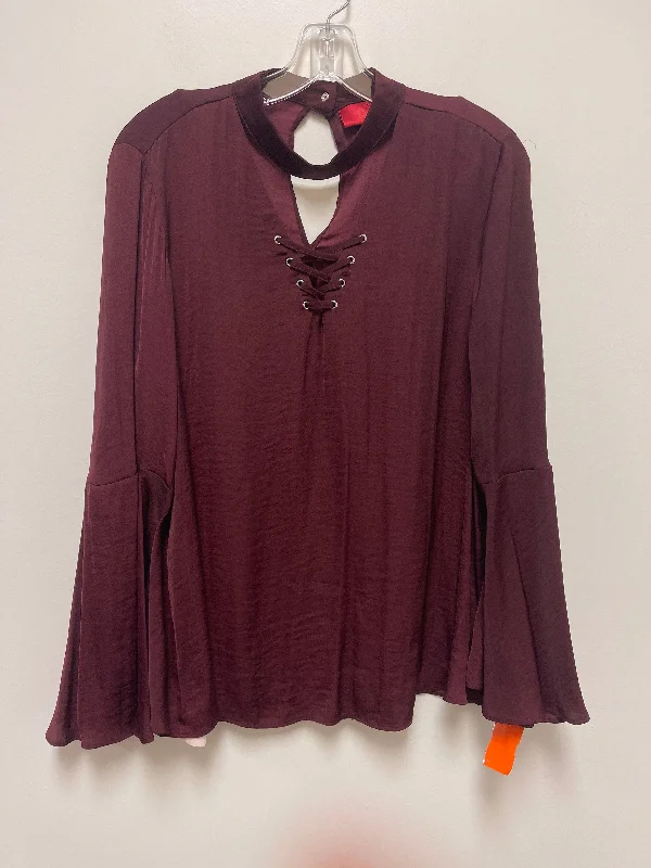 Women's Blouse with RufflesTop Long Sleeve By Jennifer Lopez  Size: L