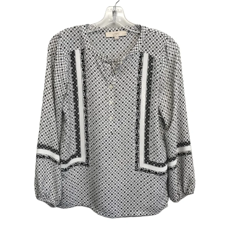 Women's Blouse with Shawl CollarTop Long Sleeve By Loft  Size: Xs