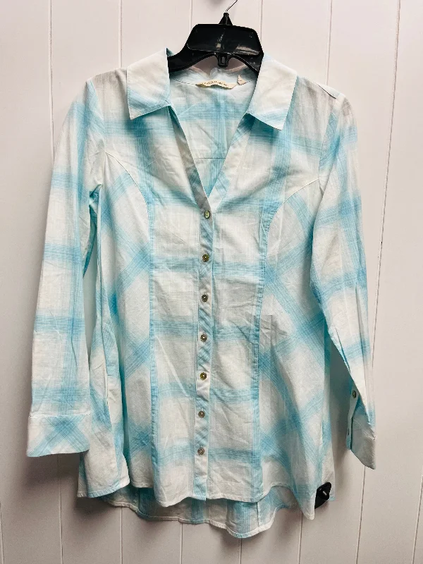 Women's Blouse with Wide CollarTop Long Sleeve By Soft Surroundings  Size: Xs