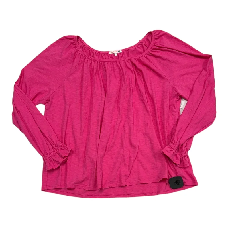 Women's Blouse with BeltTop Long Sleeve By Sundry  Size: M