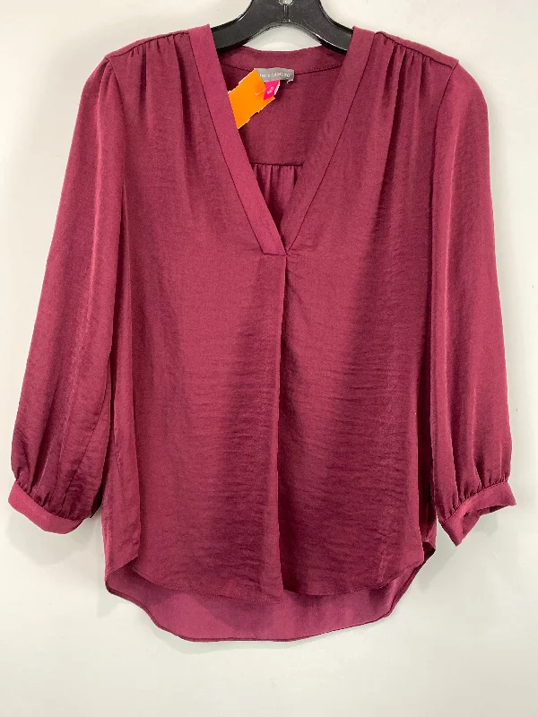 Women's Blouse with Rounded CollarTop Long Sleeve By Vince Camuto  Size: Xs