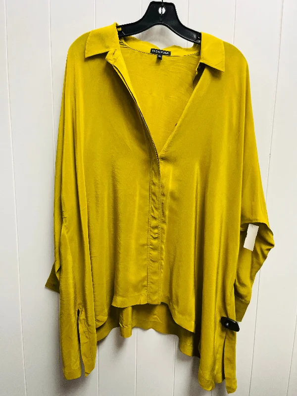 Women's Blouse with Square CollarTunic Long Sleeve By Eileen Fisher  Size: Xs